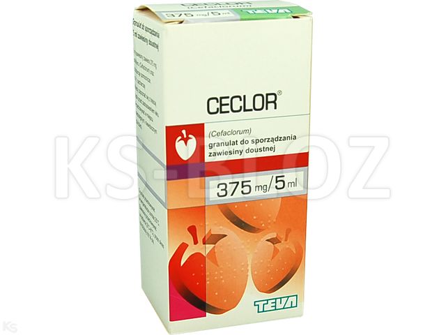 Ceclor interakcje ulotka granulat do sporządzania zawiesiny doustnej 375 mg/5ml 75 ml | 47.6 g