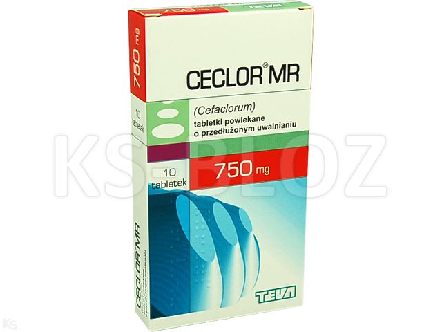 Ceclor MR interakcje ulotka tabletki powlekane o przedłużonym uwalnianiu 750 mg 10 tabl.