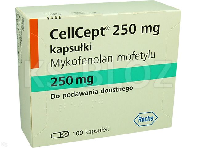 CellCept interakcje ulotka kapsułki twarde 250 mg 100 kaps.