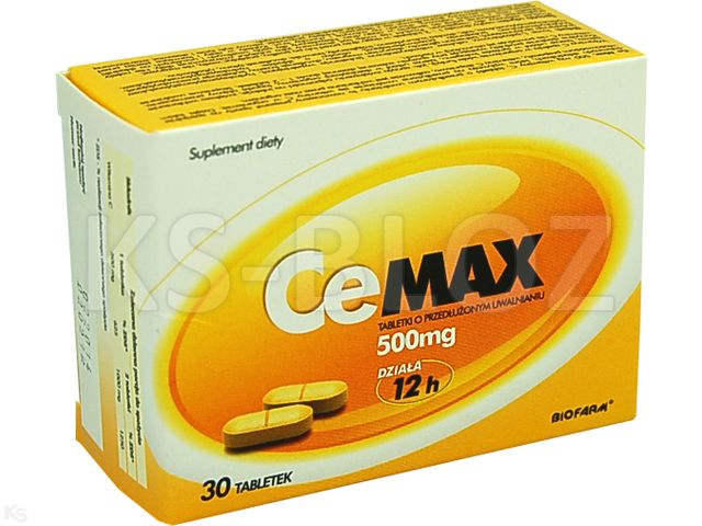 Cemax interakcje ulotka tabletki  30 tabl.