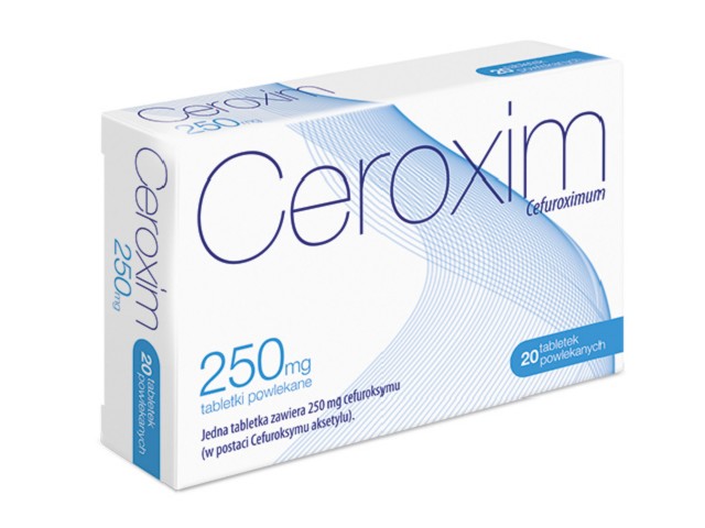 Ceroxim interakcje ulotka tabletki powlekane 250 mg 20 tabl.