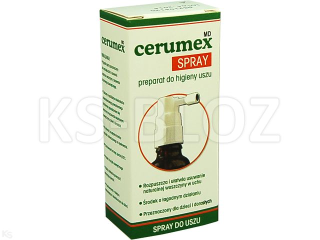 Cerumex MD Spray do higieny uszu interakcje ulotka aerozol  30 ml