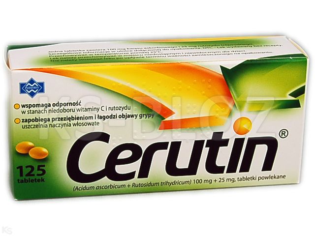 Cerutin interakcje ulotka tabletki powlekane 100mg+25mg 125 tabl. (5 blist. po 25 tabl.)