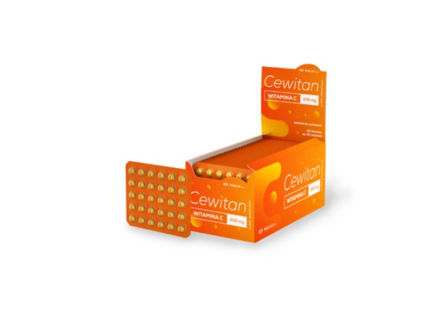 Cewitan Witamina C 200 mg interakcje ulotka tabletki powlekane  625 tabl. (25 blist. po 25 tabl.)