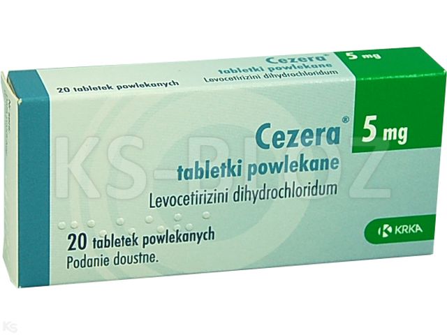Cezera interakcje ulotka tabletki powlekane 5 mg 20 tabl.