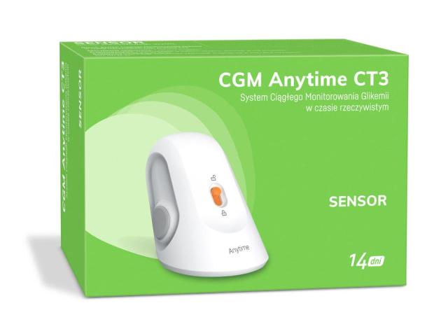 CGM Anytime Sensor systemu ciągłego monitorowania glikemii w czasie rzeczywistym CT3 interakcje ulotka sensor - 1 szt.