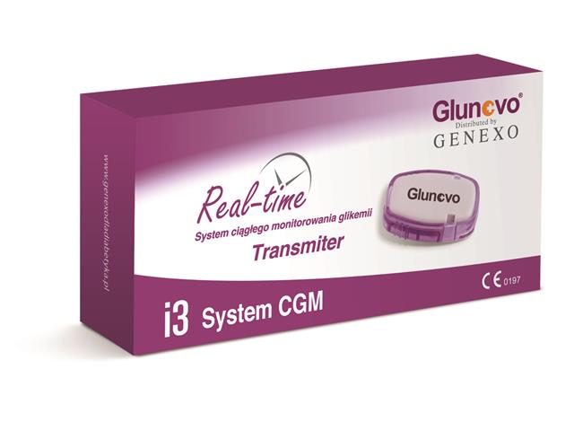 CGM Glunovo i3 system ciągłego monitorowania glikemii Transmiter interakcje ulotka urządzenie - 1 szt.