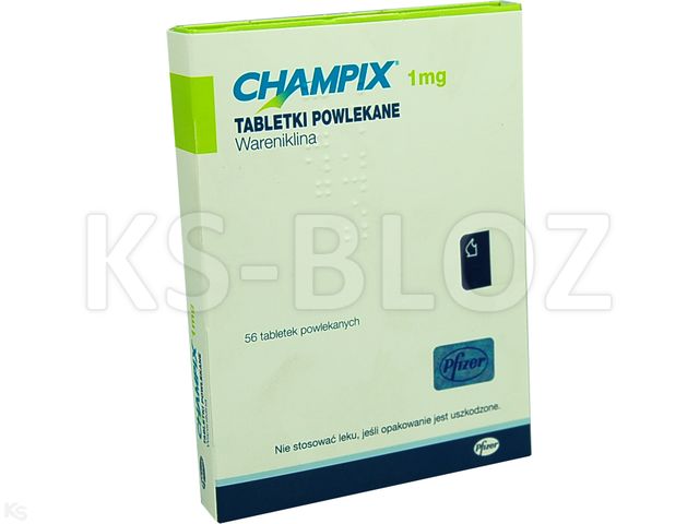 Champix interakcje ulotka tabletki powlekane 1 mg 56 tabl. | karton