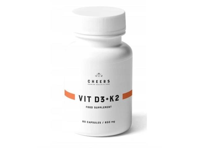 Cheers Vit. D3+K2 interakcje ulotka kapsułki - 60 kaps.