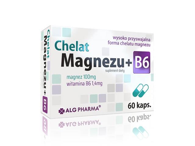 Chelat Magnezu + B6 interakcje ulotka kapsułki  60 kaps.