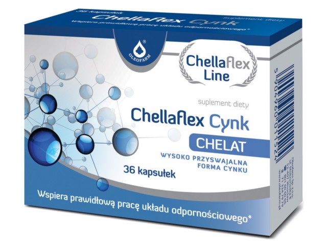 Chellaflex Cynk interakcje ulotka kapsułki - 36 kaps.