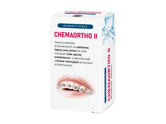 Chemaortho 2 Zestaw Orthofluor Płukanka + Dentogel żel łagodzący podrażnienia interakcje ulotka zestaw - 300 ml + 8 g