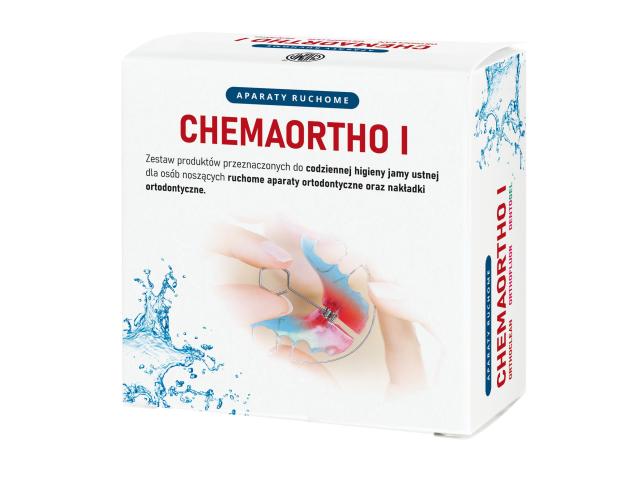 Chemaortho I Zestaw Orthoclean koncentrat + Orthofluor płukanka+ Dentogel żel interakcje ulotka zestaw - 300 ml (+ 300 ml + 8 g)