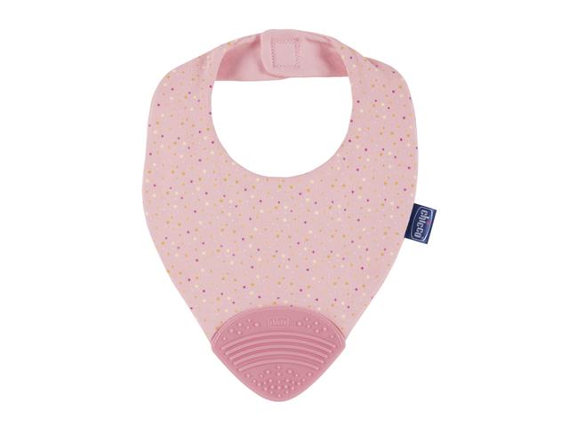 Chicco 00002581100000 Śliniaczek-Gryzaczek 2m+ Różowy interakcje ulotka śliniak - 1 szt.