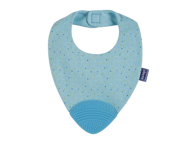 Chicco 00002581200000 Śliniaczek-Gryzaczek 2m+ Niebieski interakcje ulotka śliniak - 1 szt.