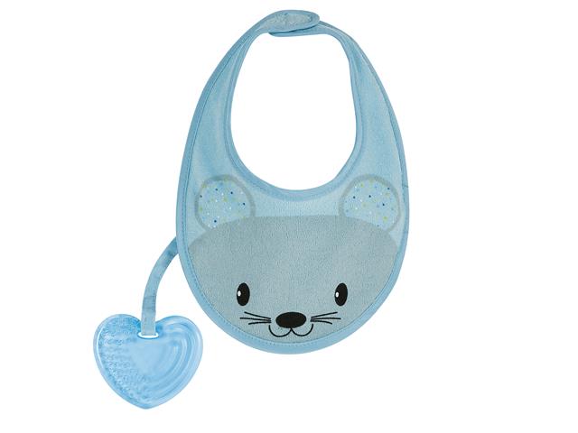 Chicco 00002582200000 Śliniak z gryzakiem 4m+ Niebieski interakcje ulotka śliniak - 1 szt.
