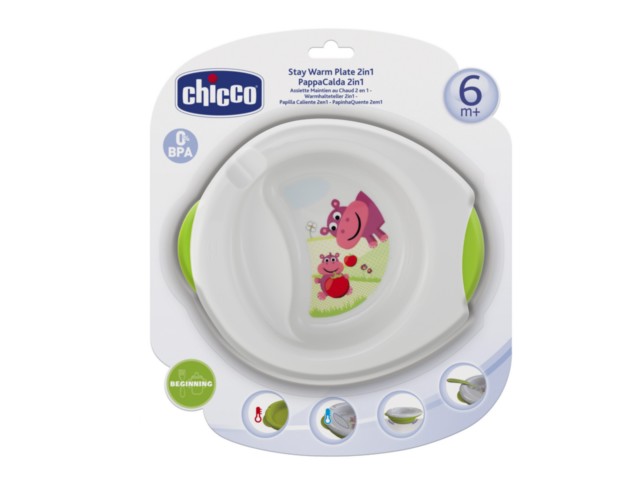 Chicco 00006826000000 Talerz podgrzewany 2w1 6m+ interakcje ulotka   1 szt.