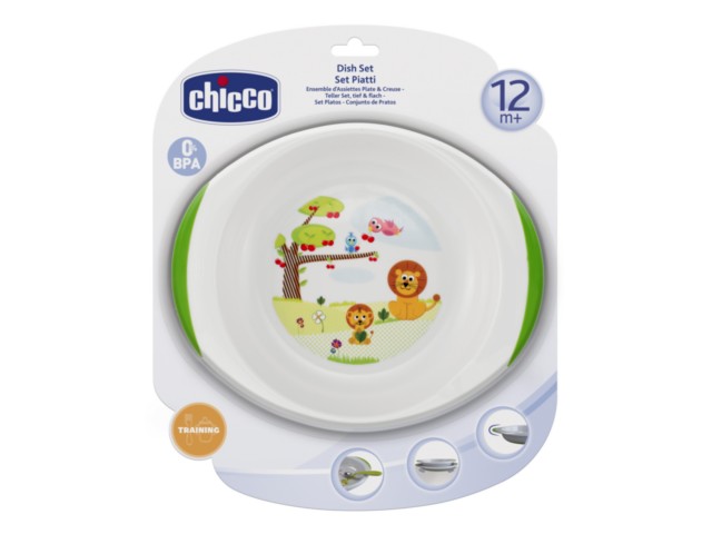 Chicco 00006827000000 Zestaw dwóch talerzy 12m+ interakcje ulotka  - 2 szt.