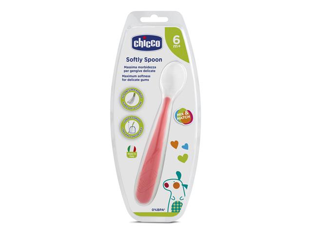 Chicco 00006828710000 Miękka łyżeczka silikonowa orange 6m+ interakcje ulotka łyżka  1 szt.