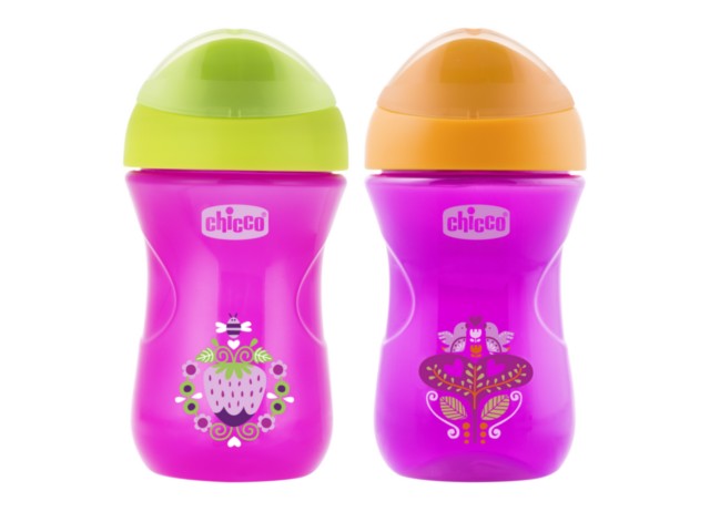 Chicco 00006961100000 Kubek niekapek z twardym ustnikiem 12m+ 266ml Pink interakcje ulotka  - 1 szt.