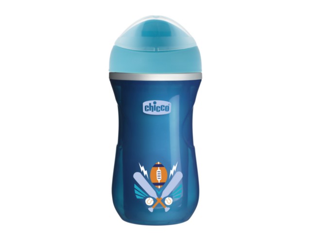 Chicco 00006981210000 Kubek niekapek termiczny z twardym ustnikiem 14m+ 266ml Blue interakcje ulotka   1 szt.