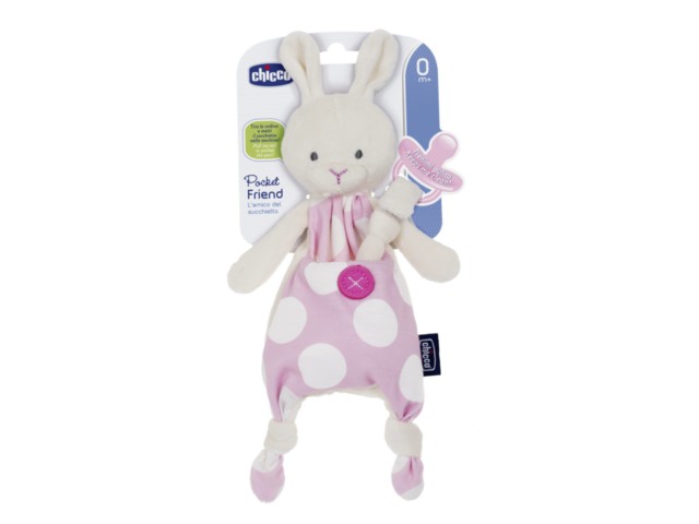 Chicco 00008012100000 Przytulanka do smoczka różowa 0m+ interakcje ulotka  - 1 szt.
