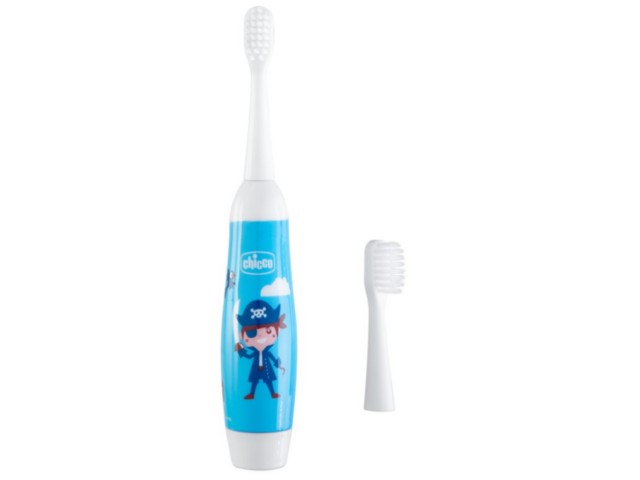 Chicco 00008545000000 Szczotka d/zęb. elektryczna niebieska pow.3 lat interakcje ulotka szczotka - 1 szt.