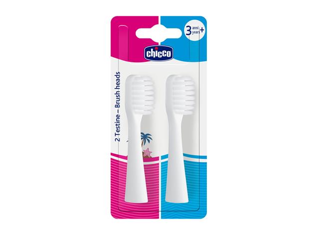 Chicco 00008545010000 Główki do szczotki d/zęb. elektrycznej pow.3 lat interakcje ulotka szczotka - 2 szt.
