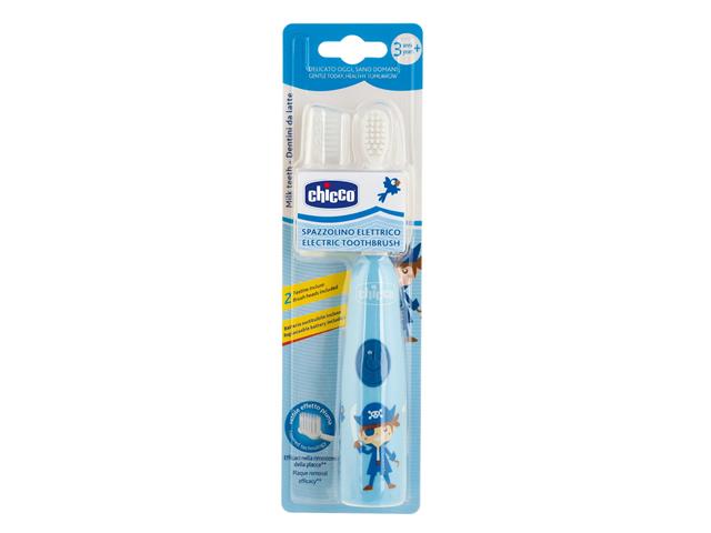 Chicco 00008545100000 Szczotka d/zęb. elektryczna niebieska pow.3 lat interakcje ulotka szczotka - 1 szt.