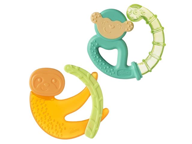 Chicco 00028130300000 Gryzak wodny Leniwiec i Małpka 4m+ interakcje ulotka gryzak - 1 szt.