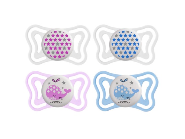 Chicco 00071031410000 Smoczek do uspokajania Physio Light lumi silikon.2-6m+ interakcje ulotka smoczek - 2 szt.