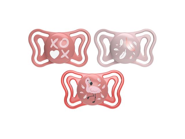 Chicco 00071038110000 Smoczek uspokajający Physioforma Light różowy silikon.6-16m+ interakcje ulotka smoczek - 2 szt.
