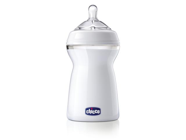 Chicco 00080737000050 Butelka plastikowa Natural feeling 330 ml 6+m interakcje ulotka butelka  1 szt.