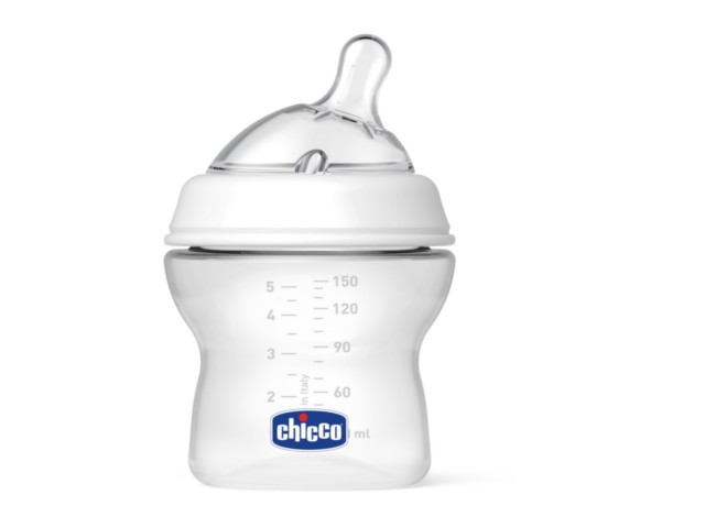 Chicco Butelka plastik NaturalFeeling 150 ml z silikonowym smoczkiem interakcje ulotka   1 but. po 150 ml