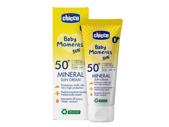 Chicco Krem do opalania 00011259000000 z filtrem mineralnym SPF 50+ interakcje ulotka krem - 75 ml