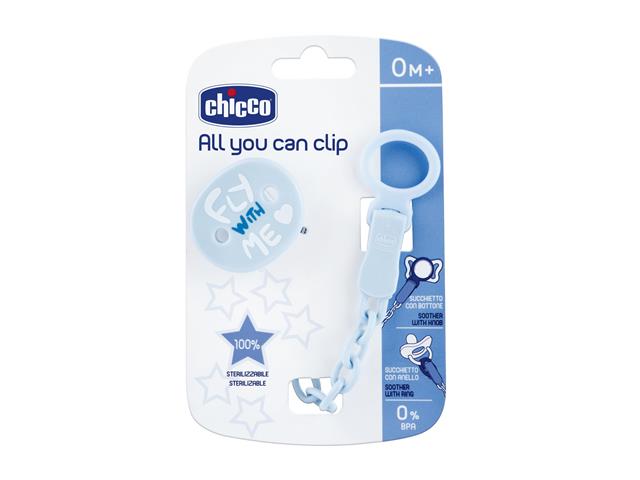 Chicco Łańcuszek do smoczka uniwersalny z klipsem niebieski 00004084210000 interakcje ulotka łańcuszek - 1 szt.