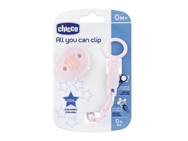 Chicco Łańcuszek do smoczka uniwersalny z klipsem różowy 00004084110000 interakcje ulotka łańcuszek - 1 szt.