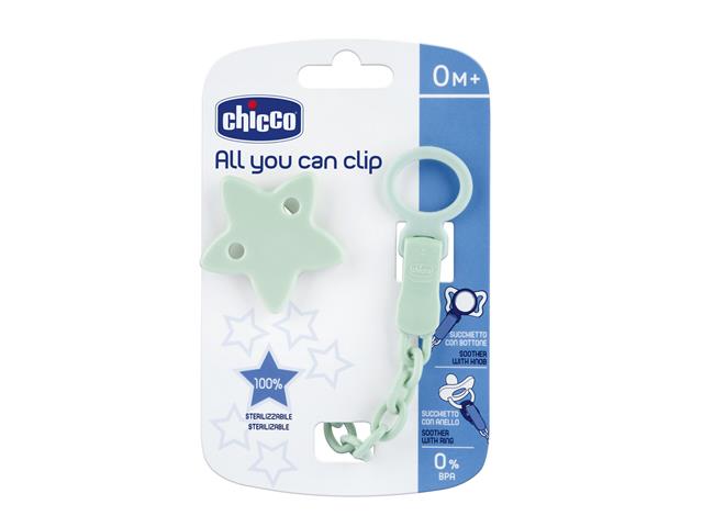 Chicco Łańcuszek do smoczka uniwersalny z klipsem zielony 00004084300000 interakcje ulotka łańcuszek - 1 szt.