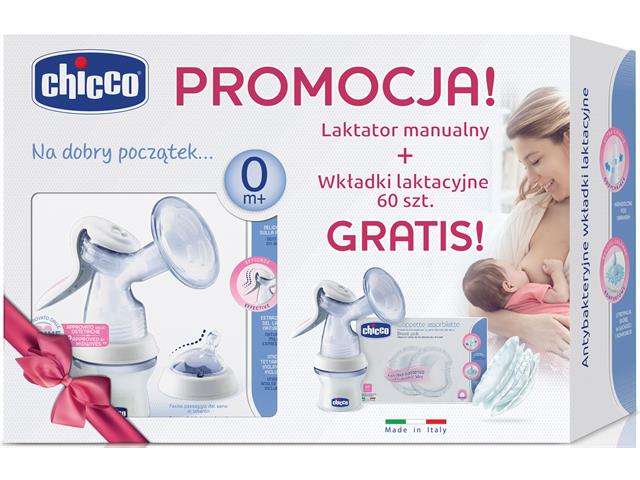 Chicco Naturalfeeling Laktator manual 79890 + Wkładki laktacyjne interakcje ulotka zestaw  1 op.