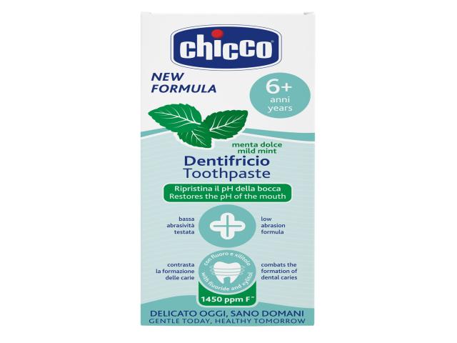 Chicco Pasta do zębów łagodna mięta z fluorem 00012102000000 powyżej 6 lat interakcje ulotka pasta do zębów - 50 ml