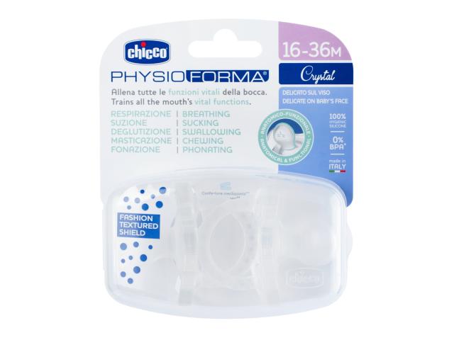 Chicco PhysioForma Smoczek uspokajający soft neutral silikonowy 00073086310000 16-36 m+ interakcje ulotka smoczek  2 szt.