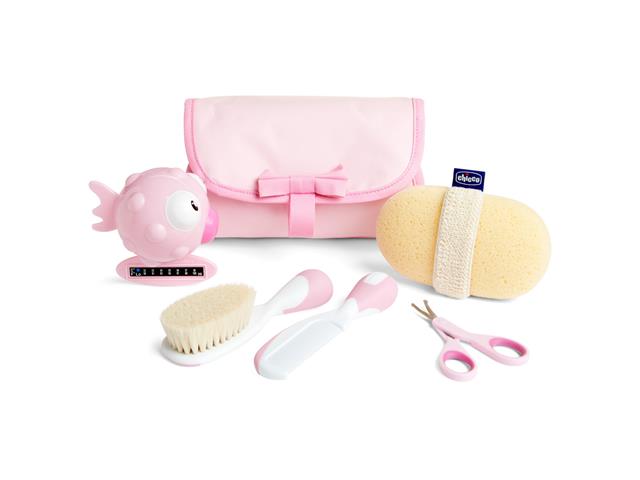 Chicco Zestaw akcesoriów do higieny i kąpieli różowy 00005934000000 0 m+ interakcje ulotka zestaw - 1 zest.