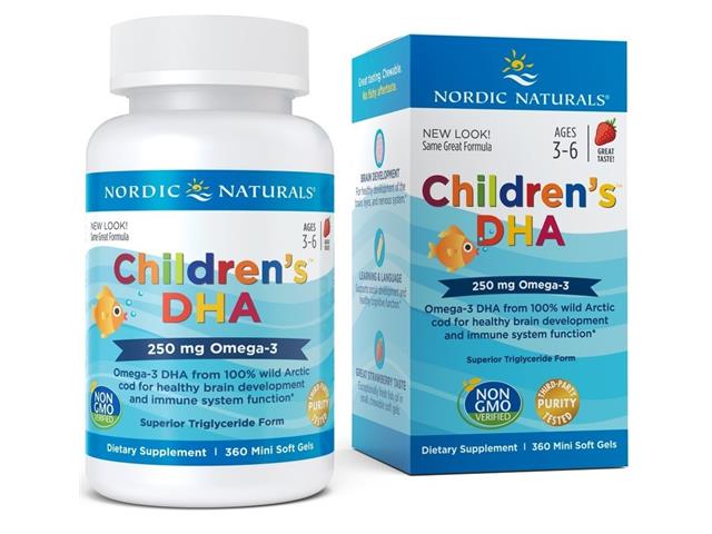 Children's DHA 250 mg strawberry interakcje ulotka kapsułki - 360 kaps.