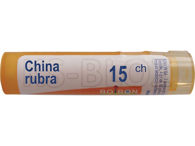 China Rubra 15 CH interakcje ulotka granulki  4 g