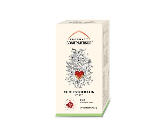 Cholestofratin Forte Produkty Bonifraterskie interakcje ulotka zioła do zaparzania w saszetkach  30 sasz. | 60 g | 60 g