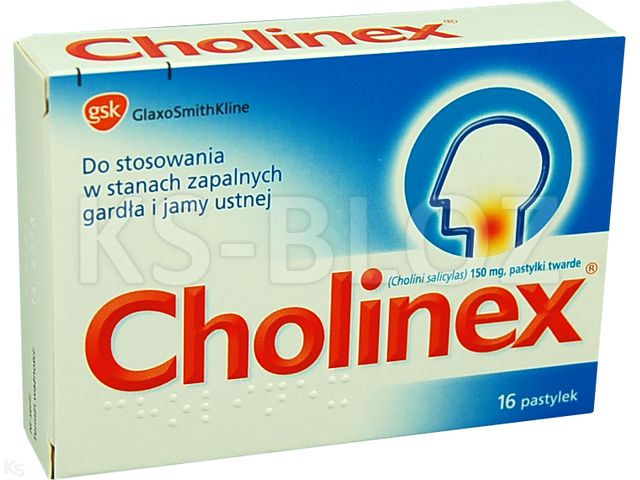 Cholinex interakcje ulotka pastylki twarde 150 mg 16 pastyl.