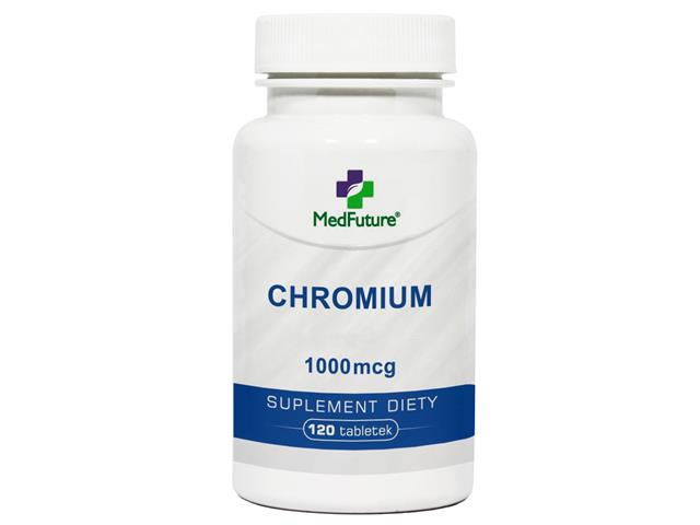 Chromium 1000 mcg interakcje ulotka tabletki  120 tabl.