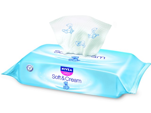 Chust.nawilż. NIVEA BABY SOFT & CREAM x63 wkład interakcje ulotka chusteczka - 1 op.