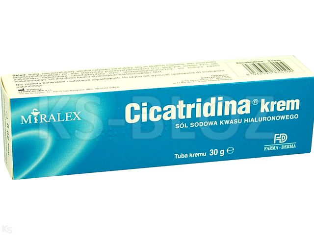 Cicatridina wspomaga leczenie ran interakcje ulotka krem  30 g