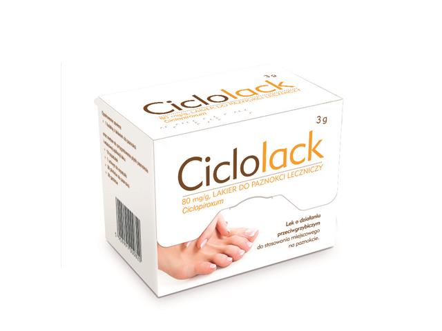Ciclolack interakcje ulotka lakier do paznokci leczniczy 80 mg/g 2 but. po 3 g